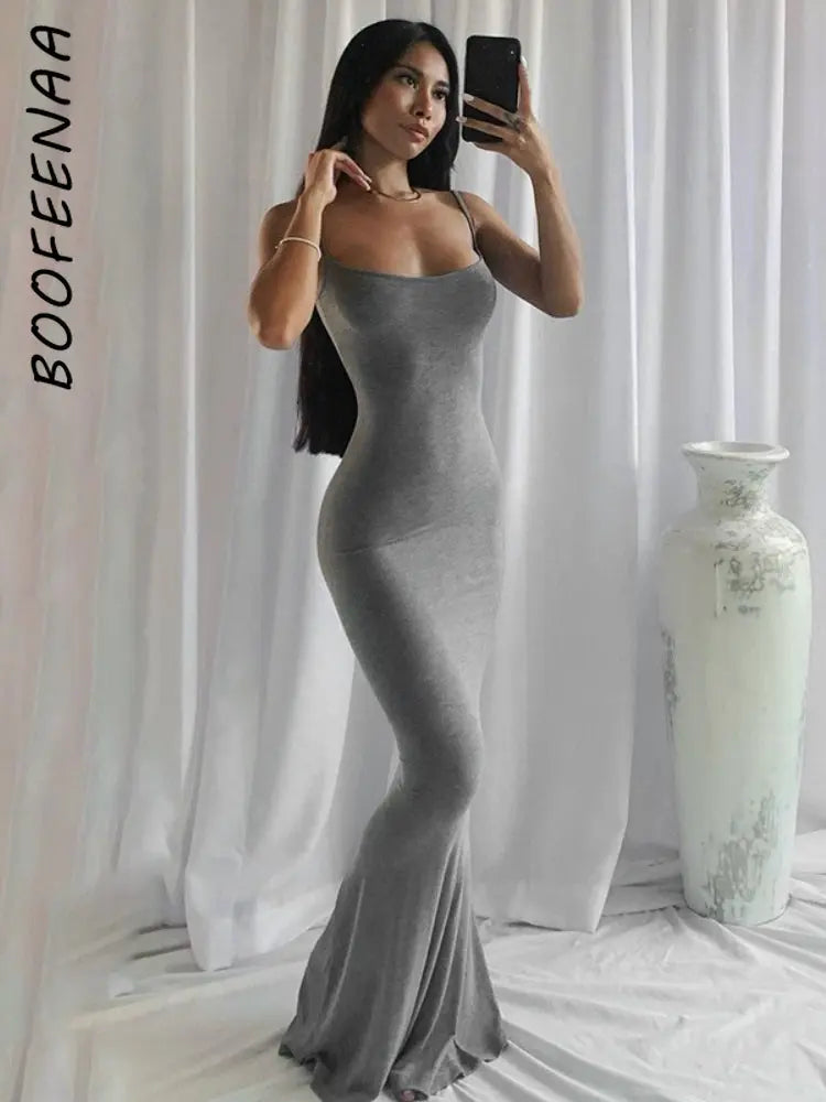 Strap Backless Long Maxi Dress