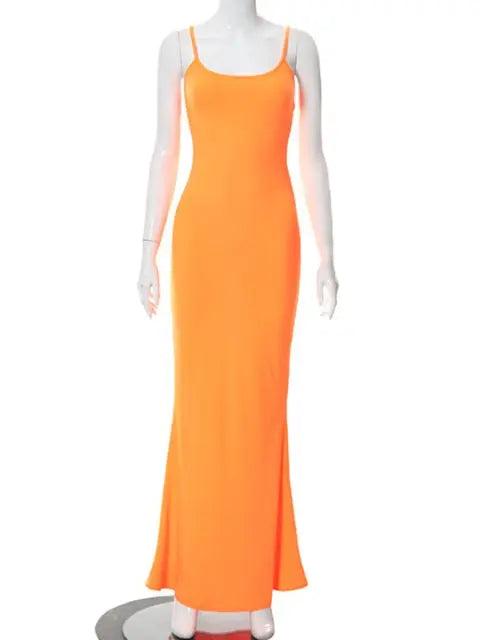 Strap Backless Long Maxi Dress