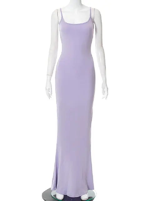 Strap Backless Long Maxi Dress