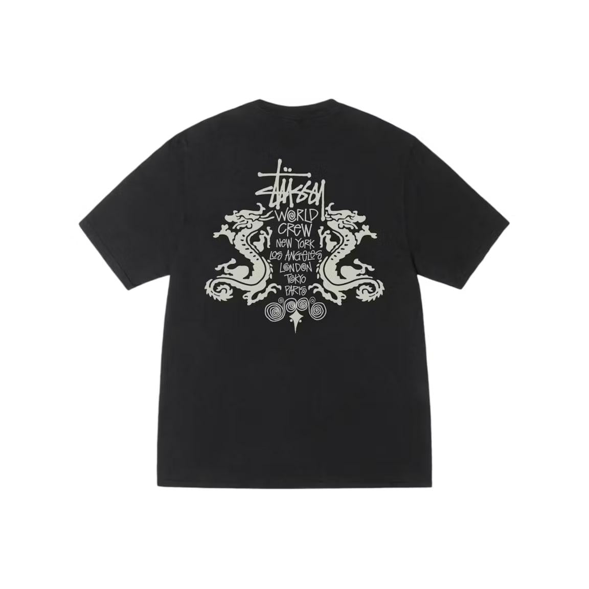 Stussy Double Dragon Pigment Dyed Tee Black
