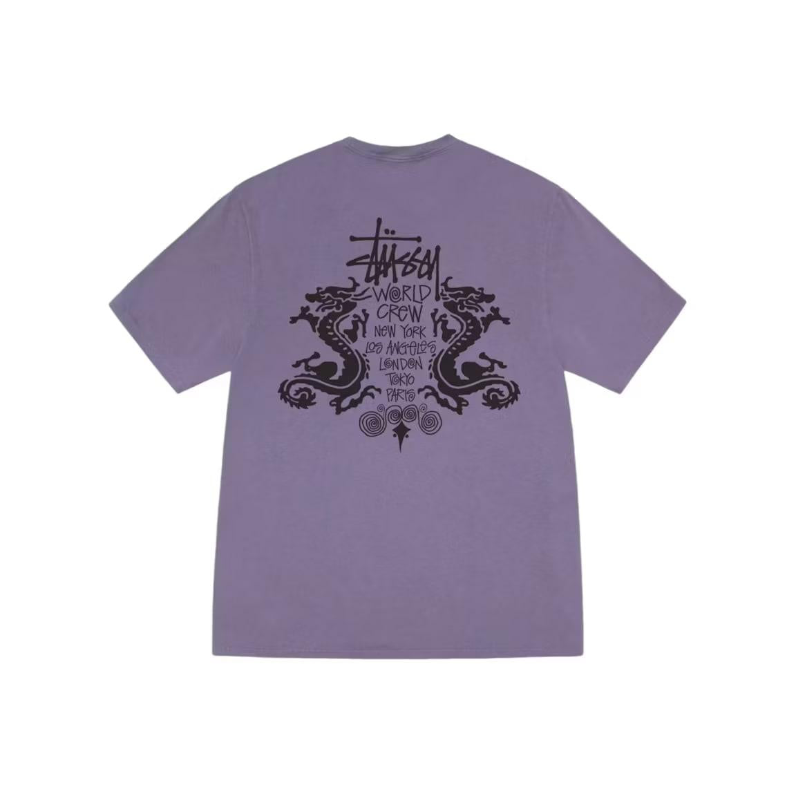 Stussy Double Dragon Pigment Dyed Tee Grape