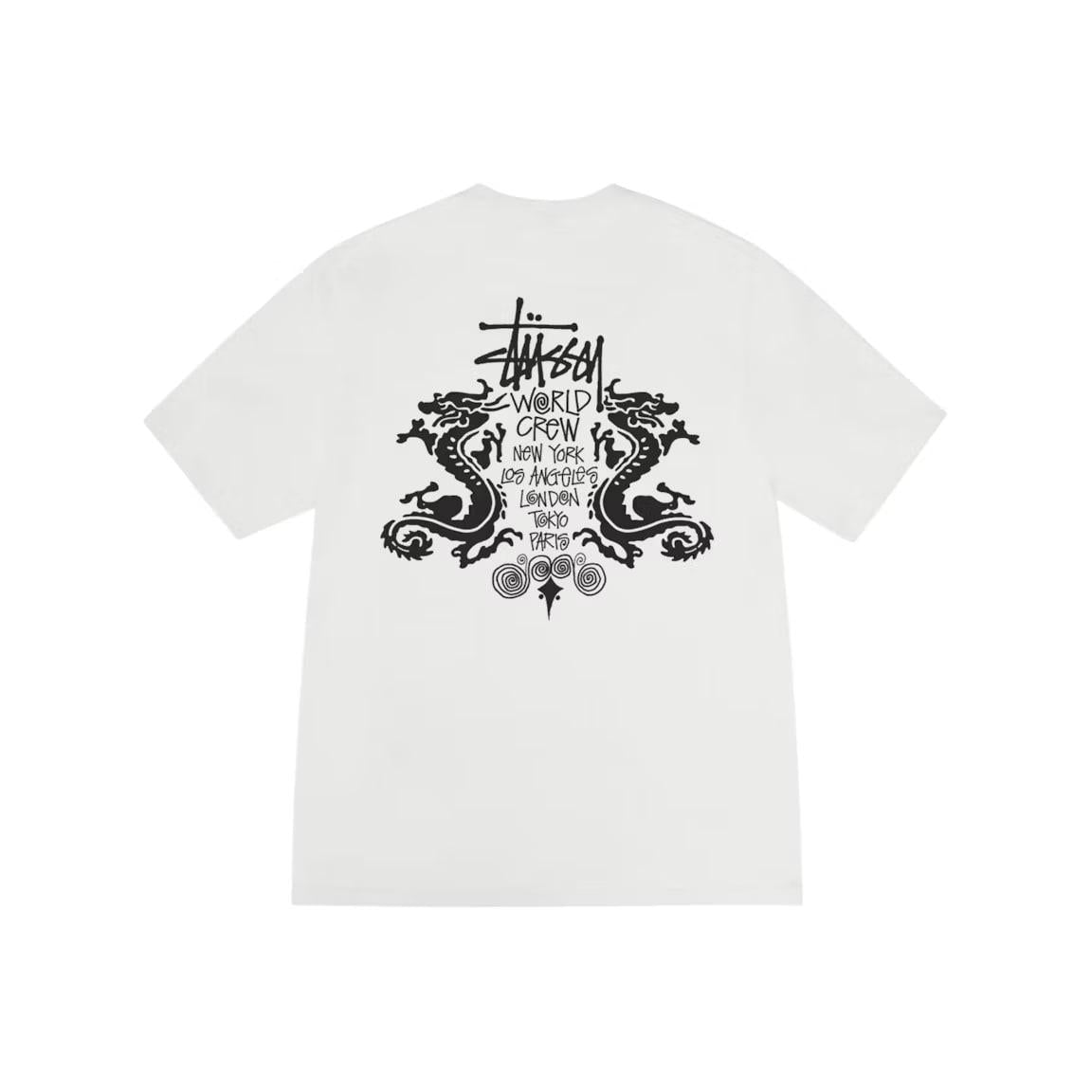 Stussy Double Dragon Pigment Dyed Tee Natural