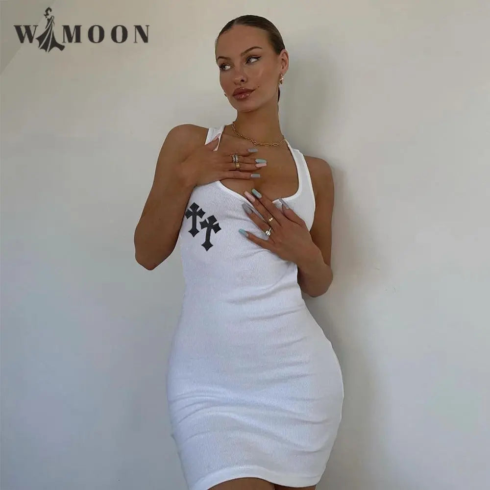 Stylish Cross Spliced Square Collar Dress | Easy Machine Washable