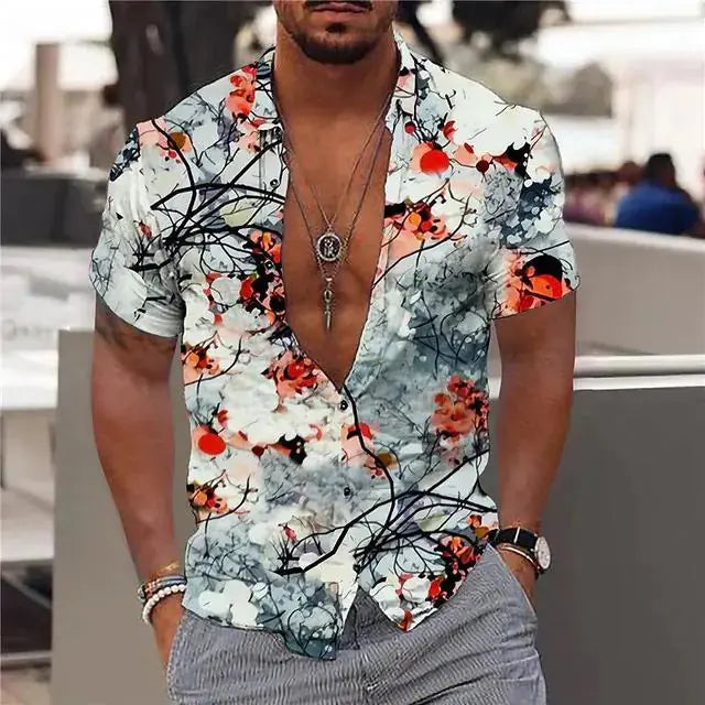 Summer Hawaiian Floral Shirts For Men