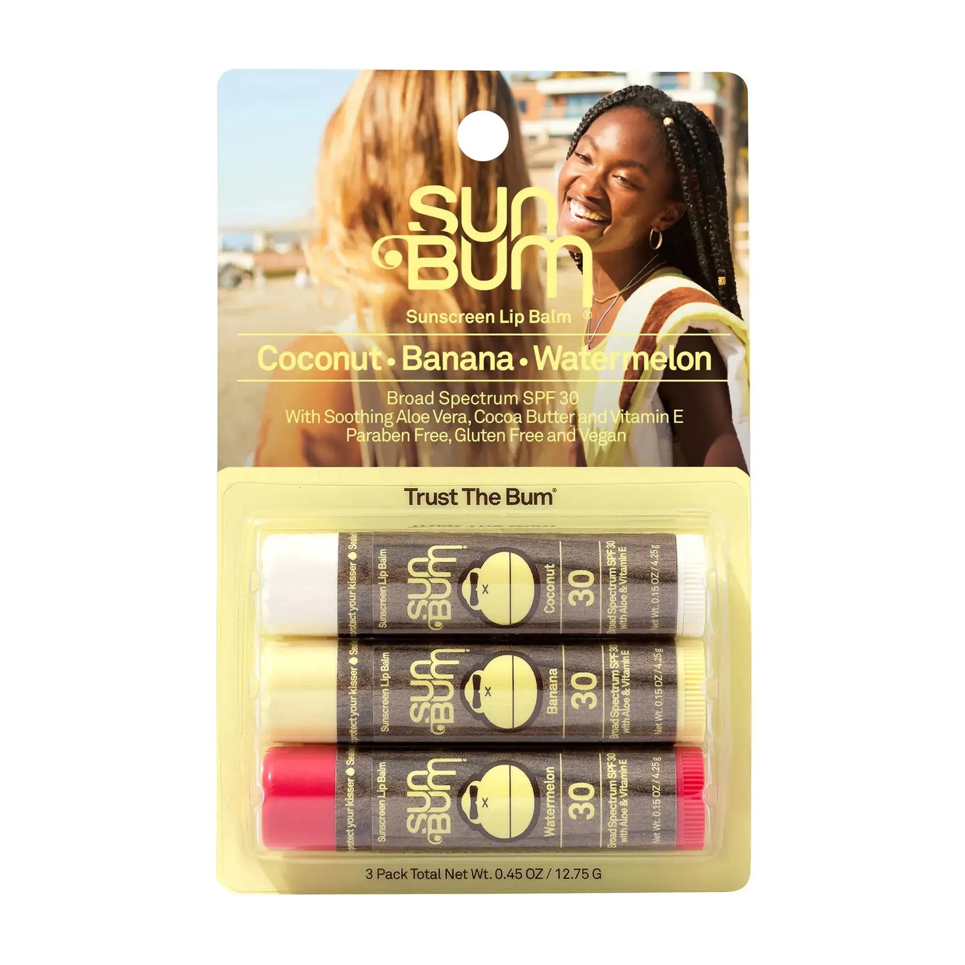 Sun Bum SPF 30 Sunscreen Lip Balm - Vegan, Cruelty-Free Lip Care with Aloe & Vitamin E
