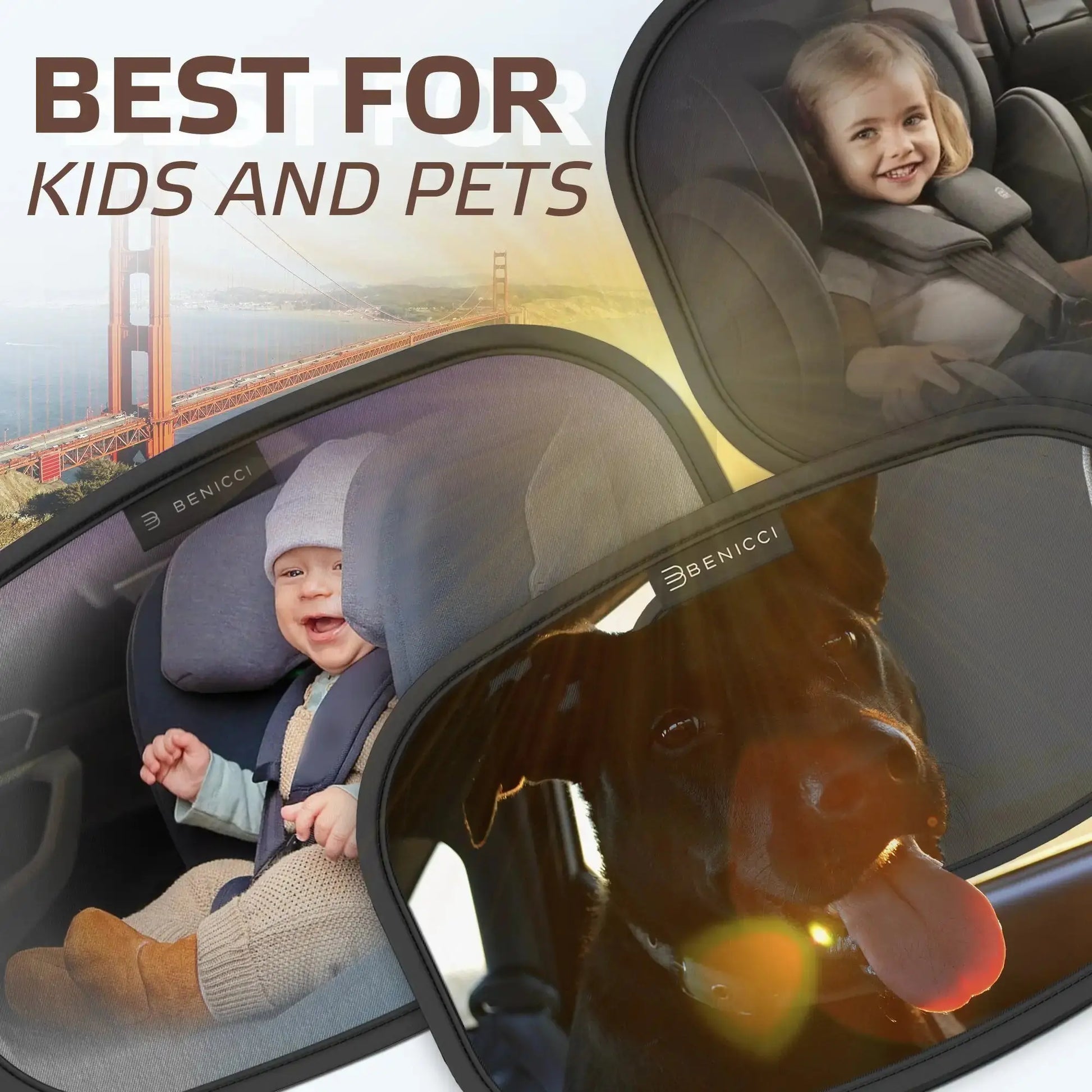 SunGuard Car Shade Kit - UV Blocking Set for Family Travel