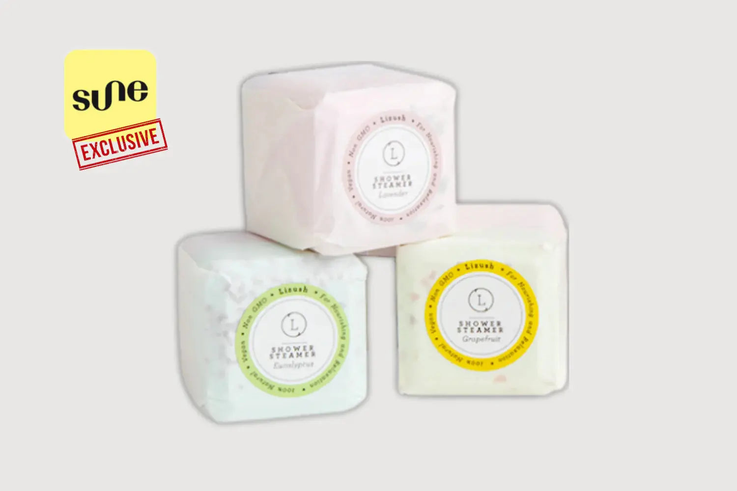 Sune Exclusive - Earthy Shower Steamer, Refreshing Gift Box for Men and Women, Set of 3 Shower Steamers