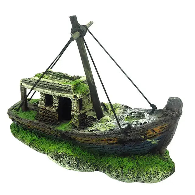 Sunken Pirate Ship Aquarium Decor