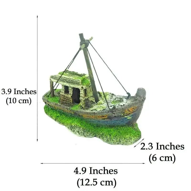 Sunken Pirate Ship Aquarium Decor