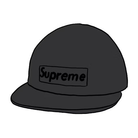 Supreme 2-Tone Denim Camp Cap Black
