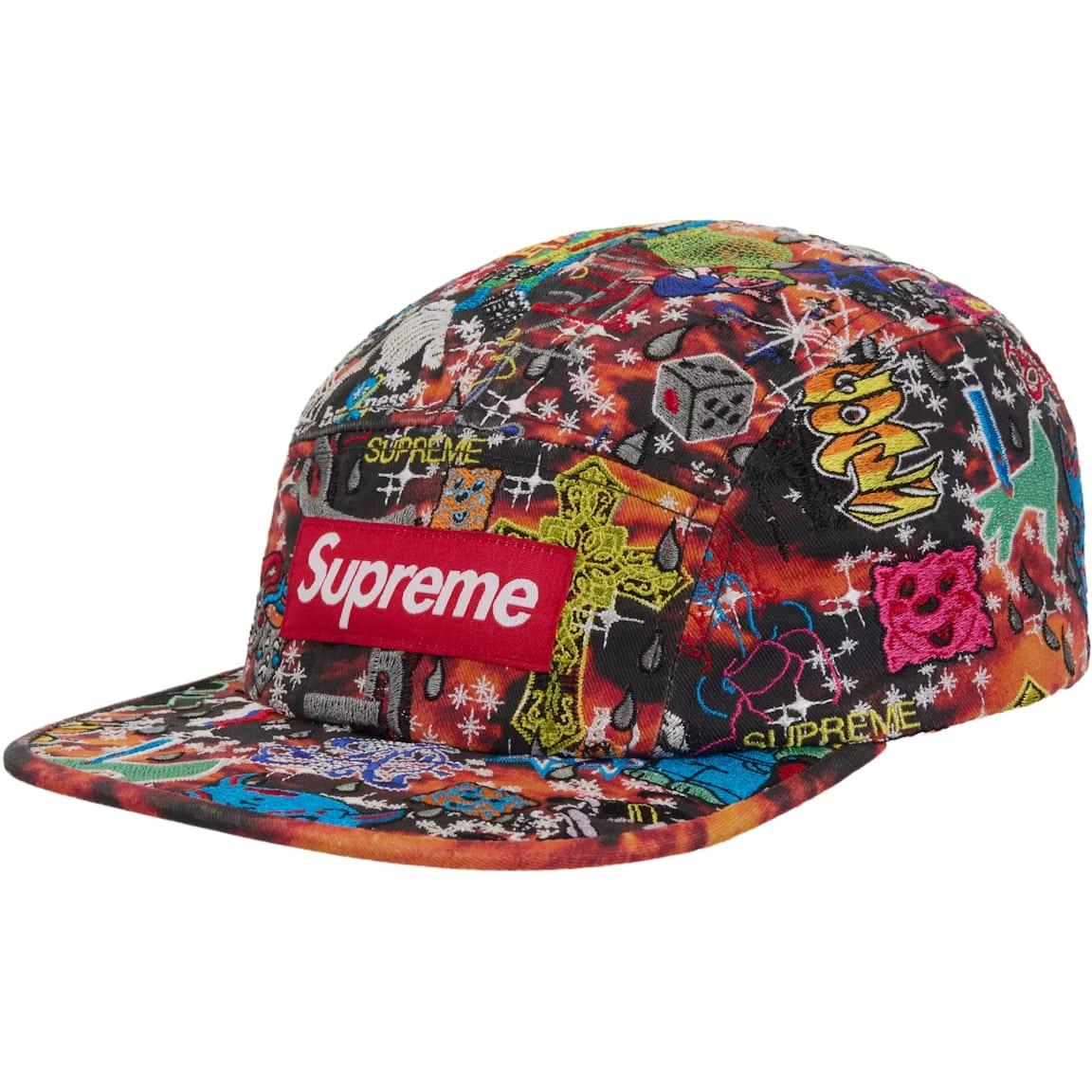 Supreme AOI Embroidered Camp Cap Red