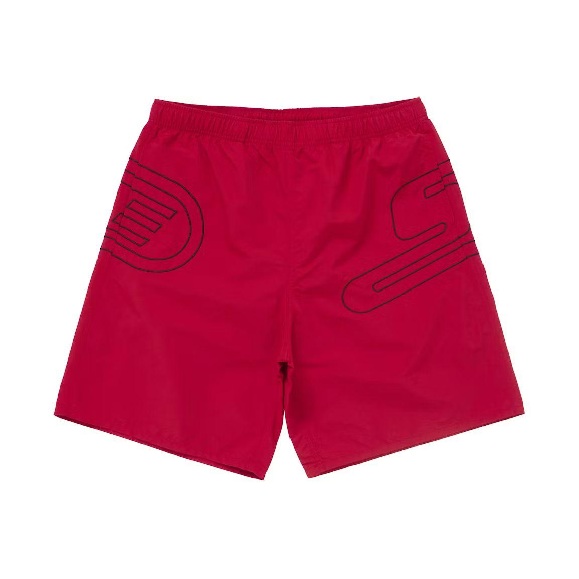 Supreme Big Logo Nylon Short Red