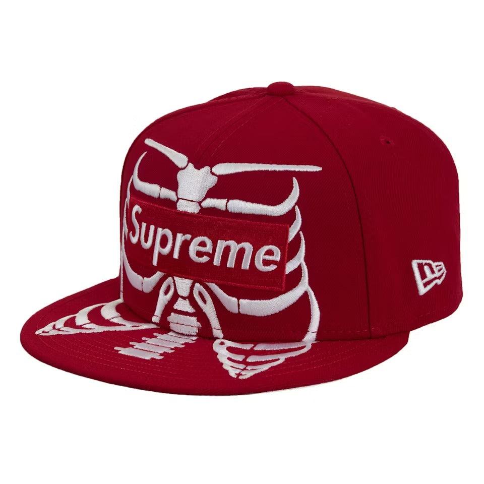 Supreme Bones Box Logo New Era 59Fifty Cap Red