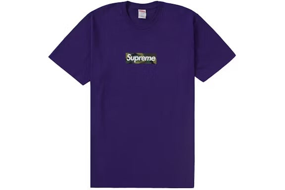 Supreme Camo Box Logo Tee FW23 Purple
