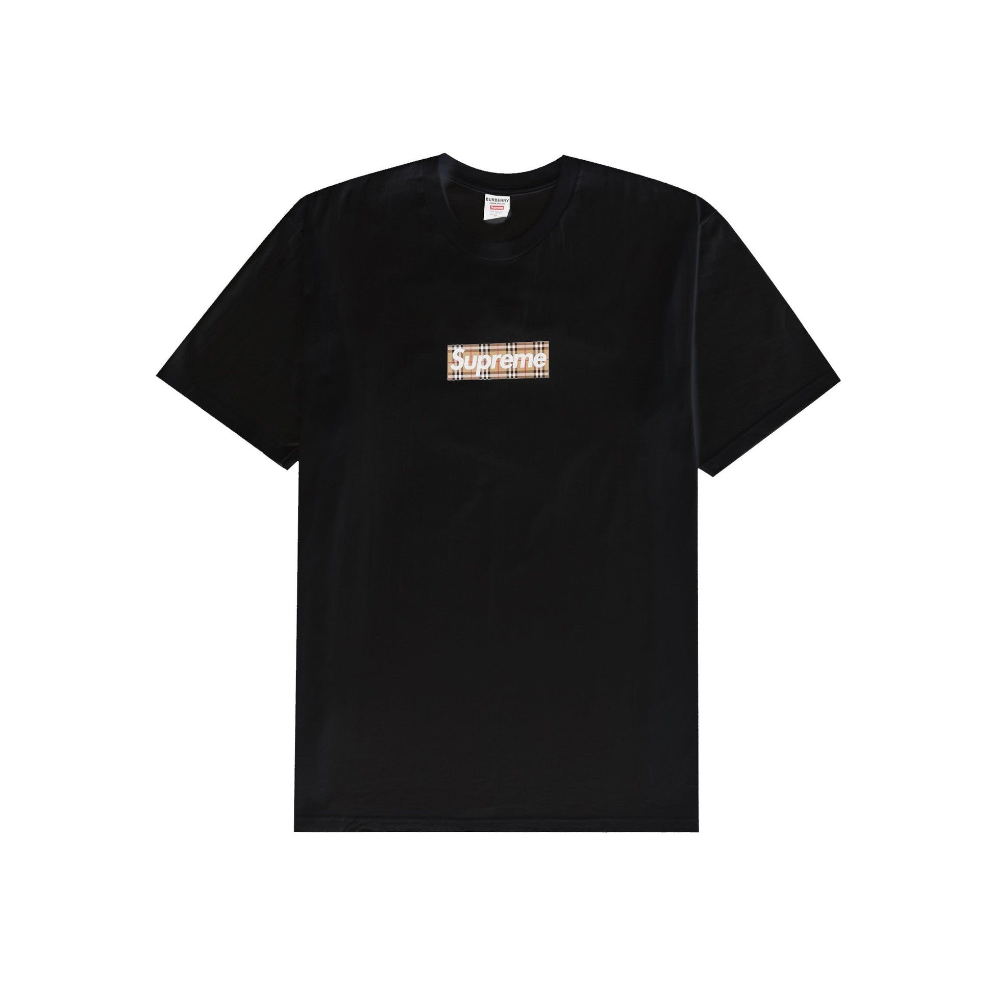 Supreme Burberry Box Logo Tee Black