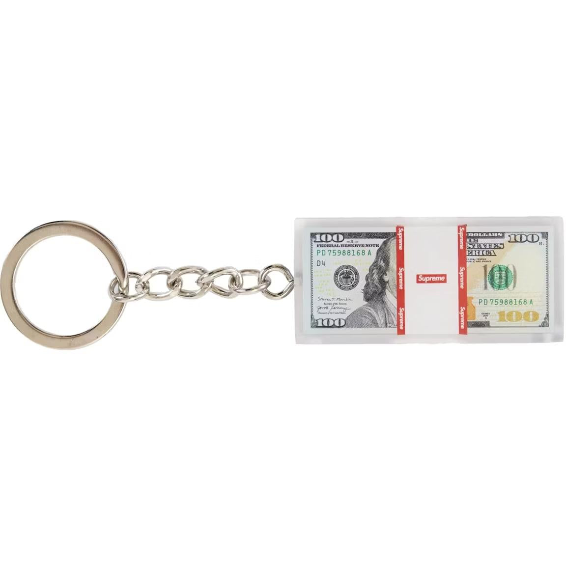 Supreme Cash Paperweight Keychain Clear
