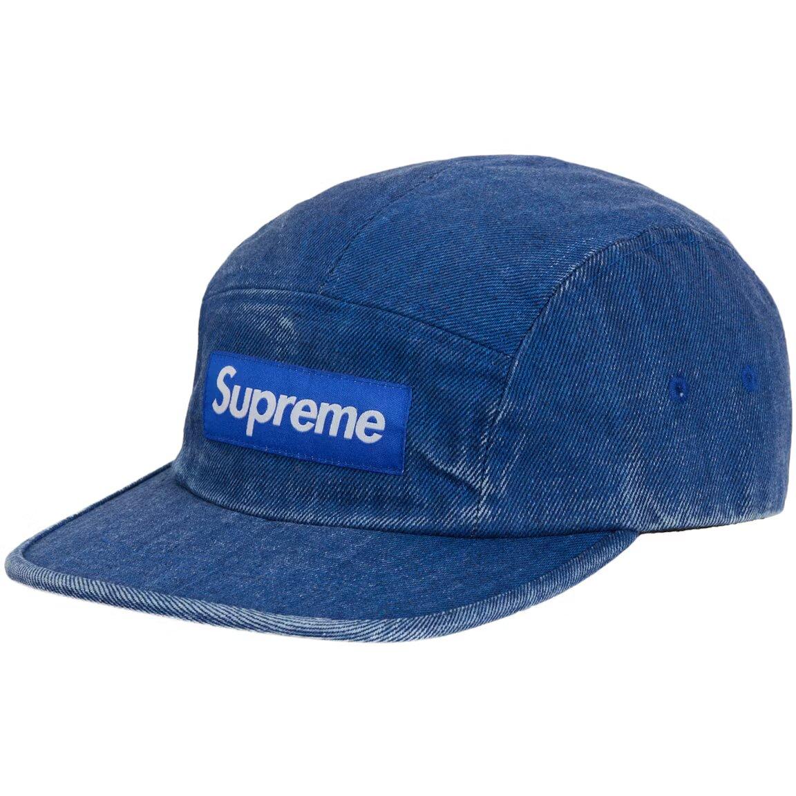 Supreme Coated Denim Camp Cap Royal