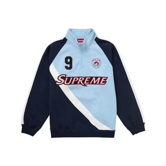 Supreme Equipé Half Zip Sweatshirt Light Blue