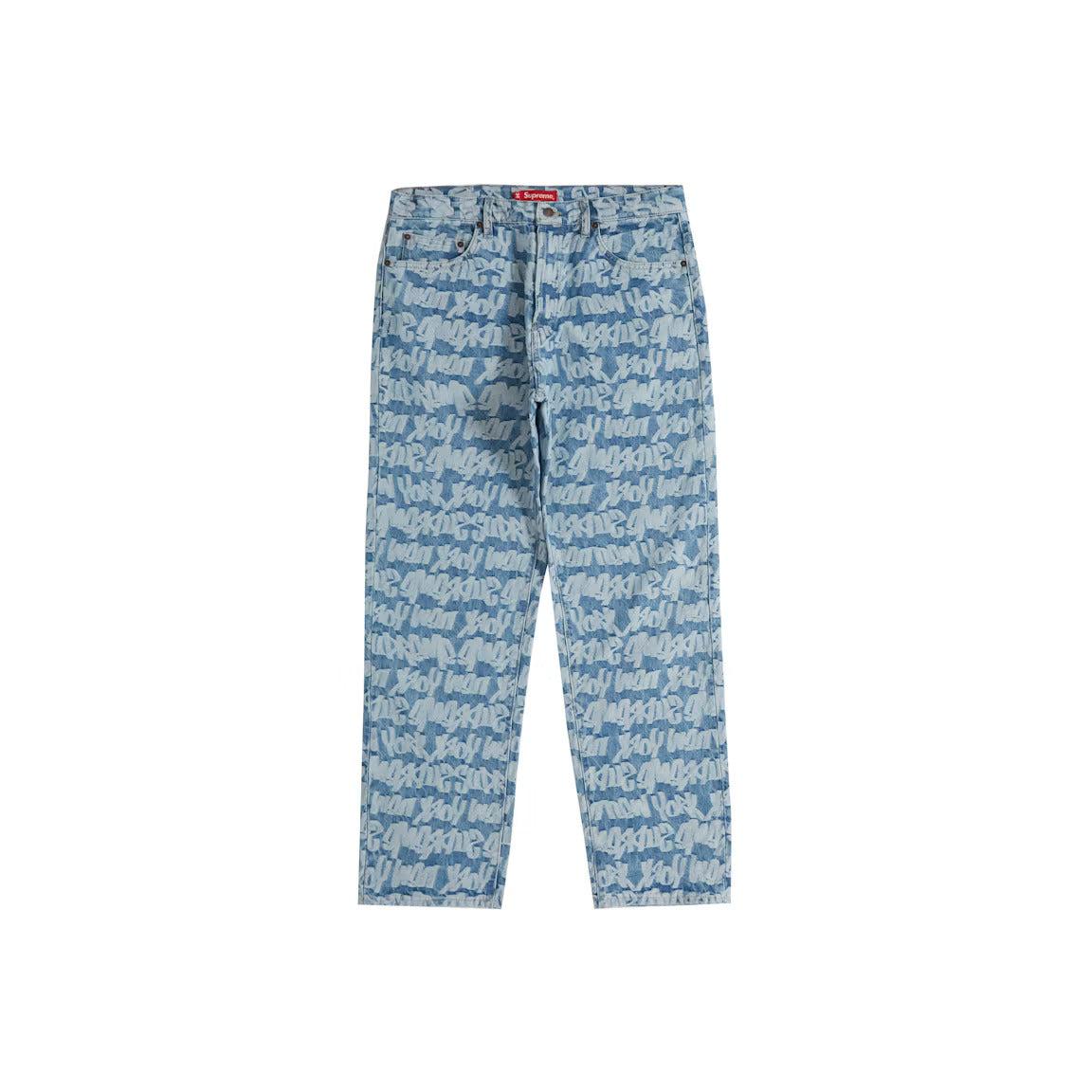 Supreme Fat Tip Jacquard Regular Jean Blue