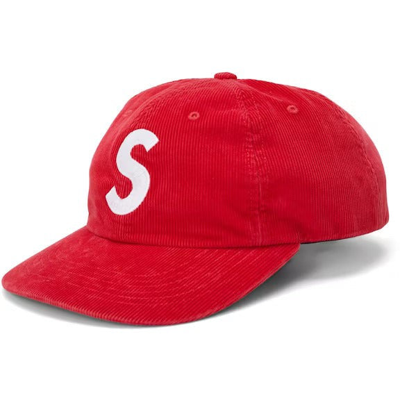 Supreme Fine Wale Corduroy S Logo 6-Panel Red