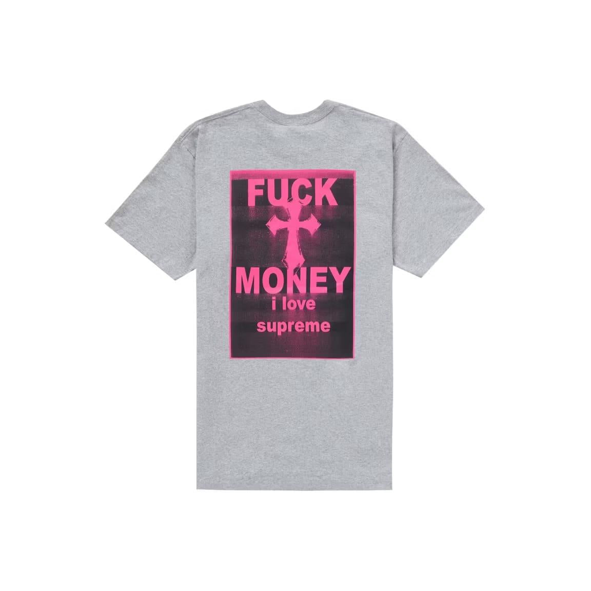 Supreme Fuck Money Tee Heather Grey