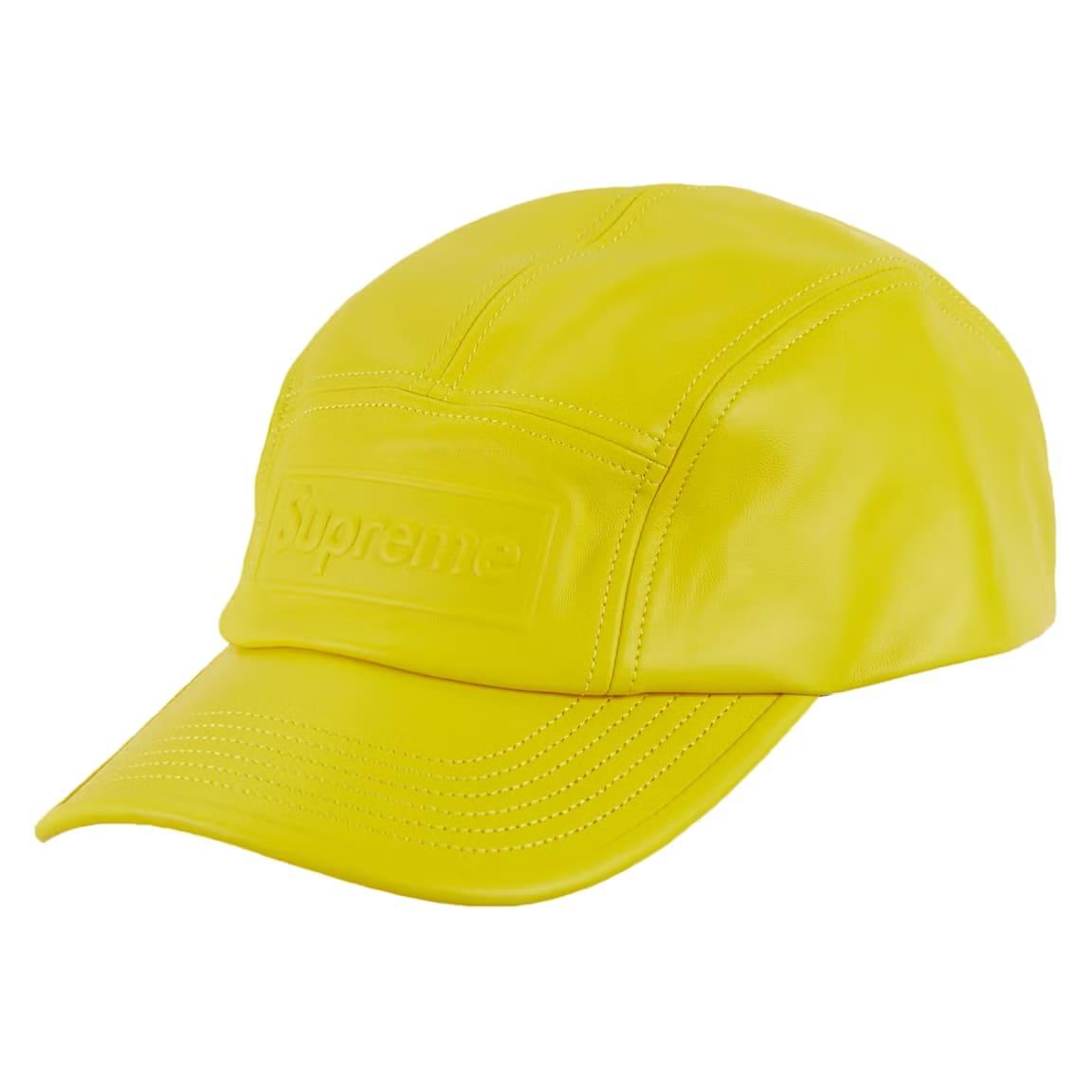 Supreme GORE-TEX Leather Camp Cap Yellow