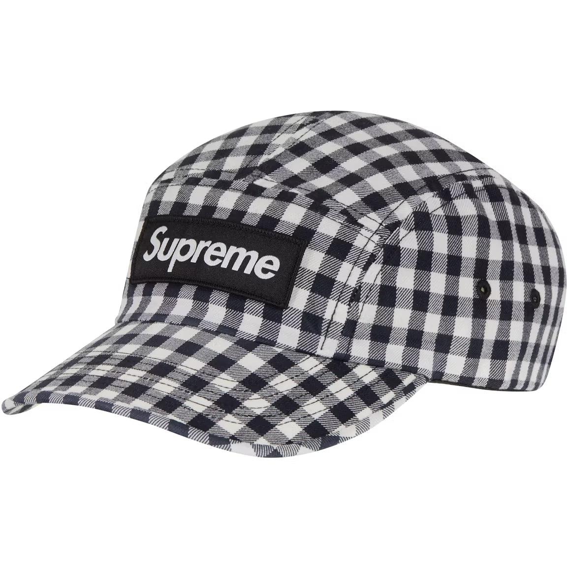 Supreme Gingham Camp Cap Black