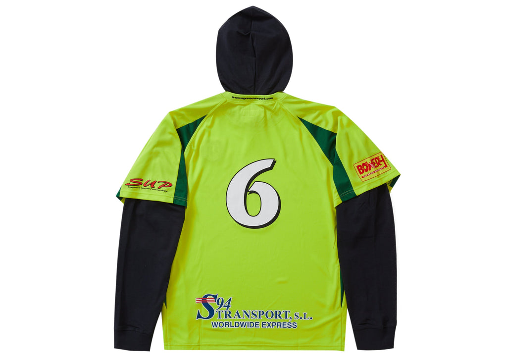 Supreme Hooded Soccer Jersey Bright Green