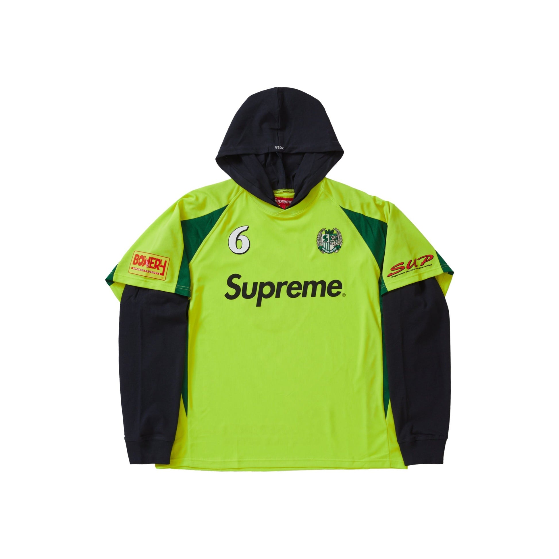 Supreme Hooded Soccer Jersey Bright Green