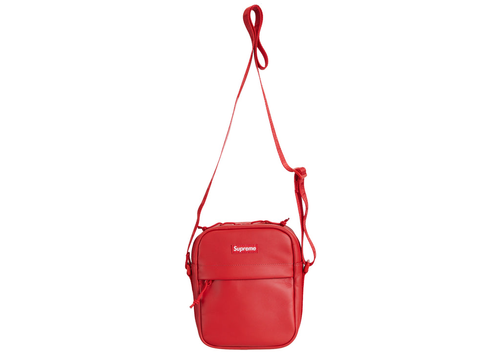 Supreme Leather Shoulder Bag Red