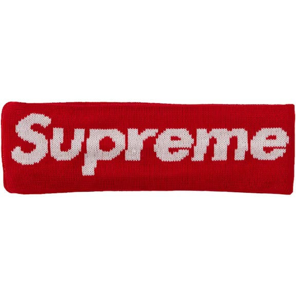 Supreme New Era Big Logo Headband (FW18) Red