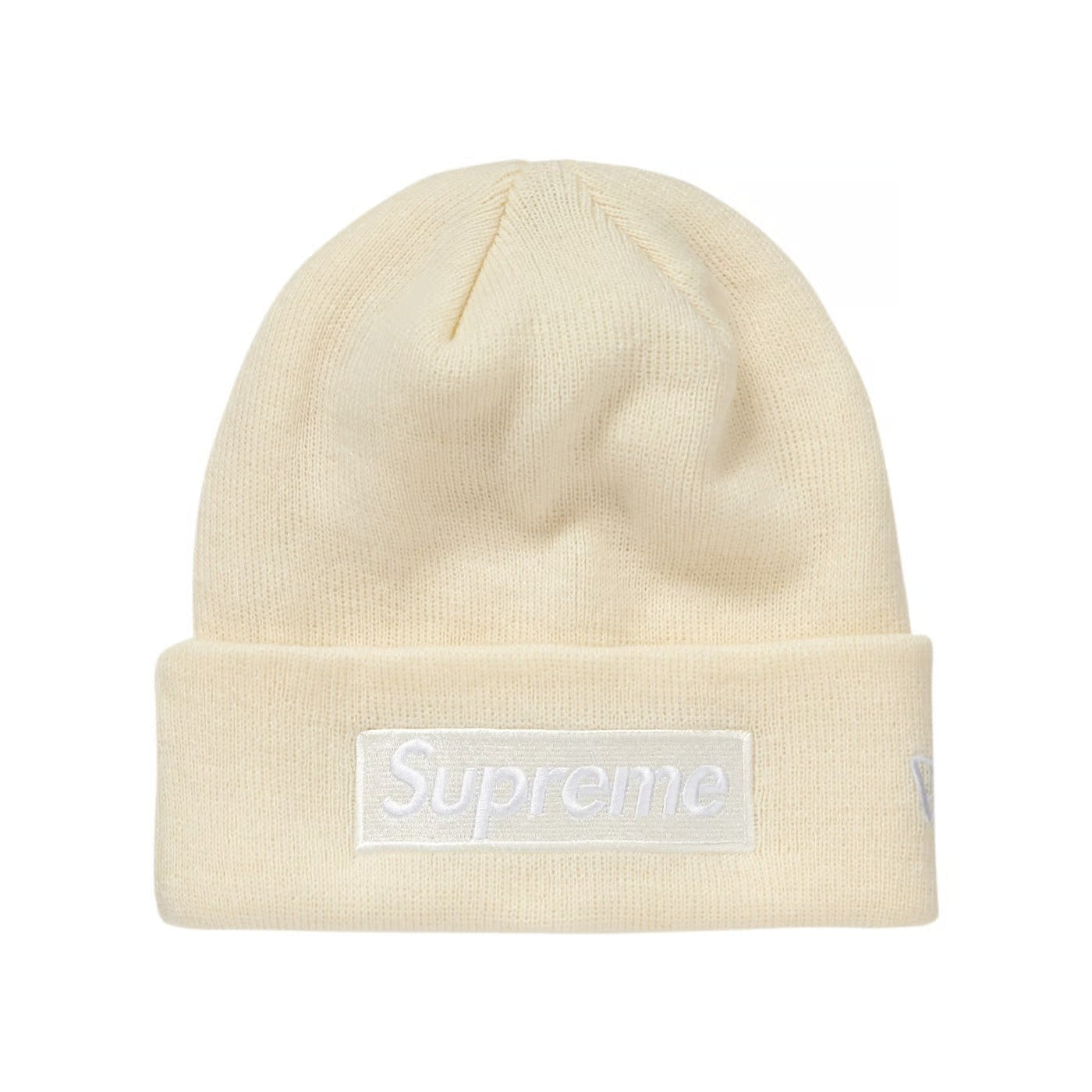 Supreme New Era Box Logo Beanie FW18 Natural