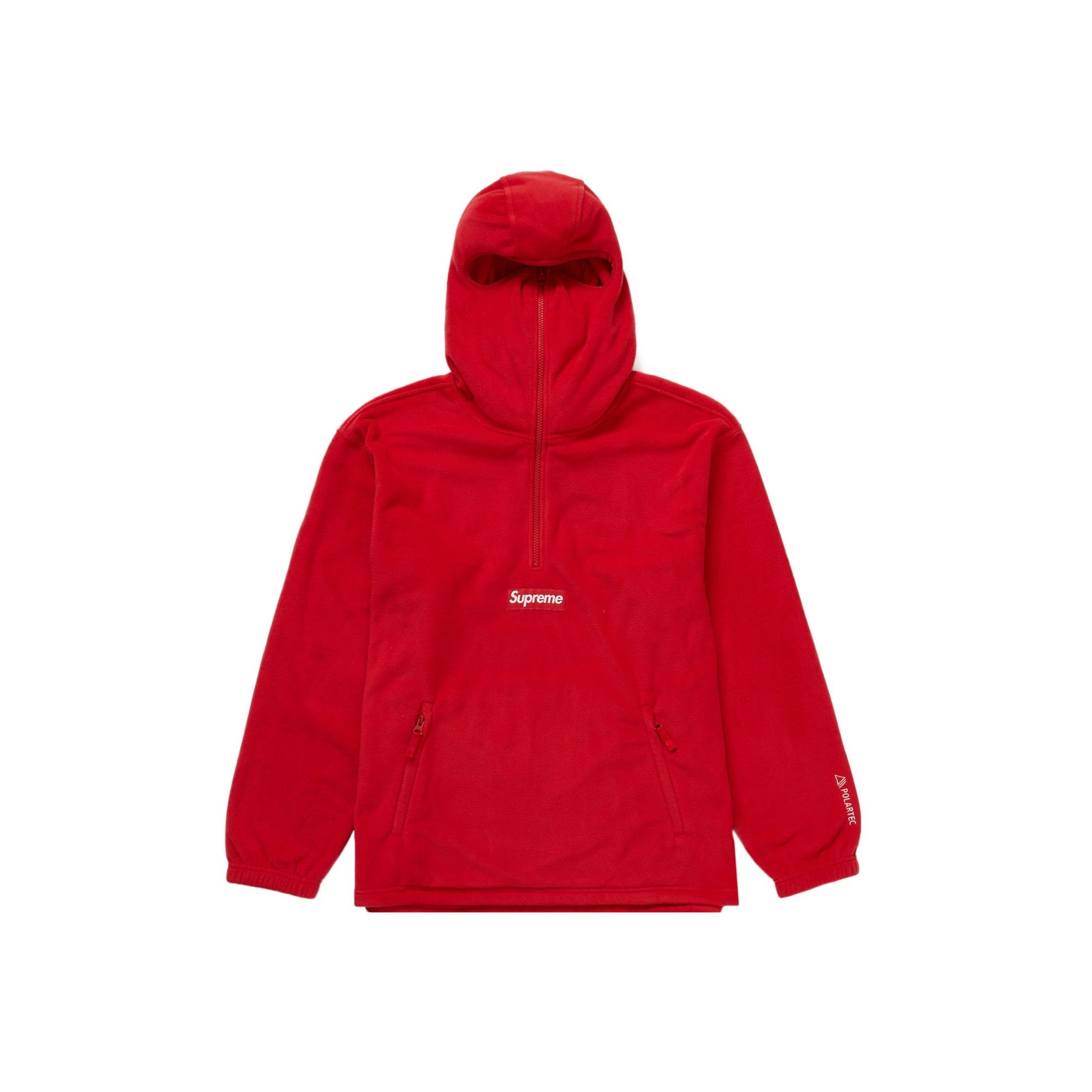 Supreme Polartec Facemask Half Zip Pullover Red