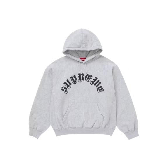 Supreme Printed Arc Hooded Sweatshirt Heather Grey