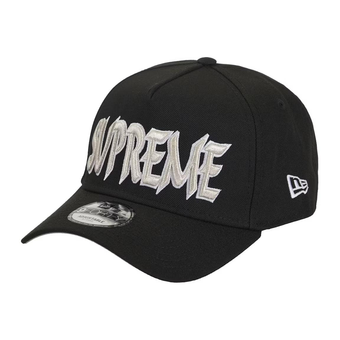 Supreme Sharp Spellout Adjustable New Era Cap Black