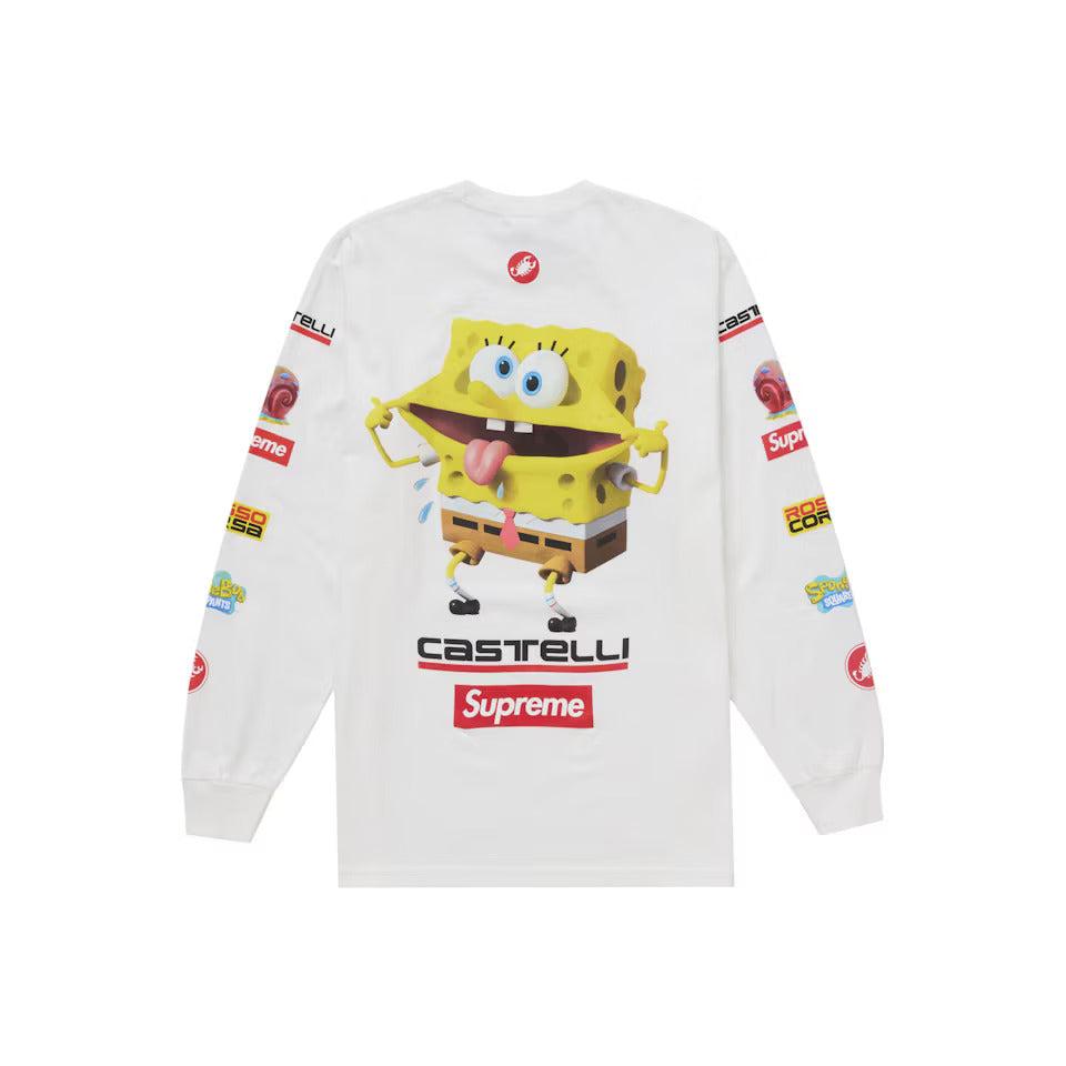Supreme SpongeBob/Castelli Racing L/S Tee White