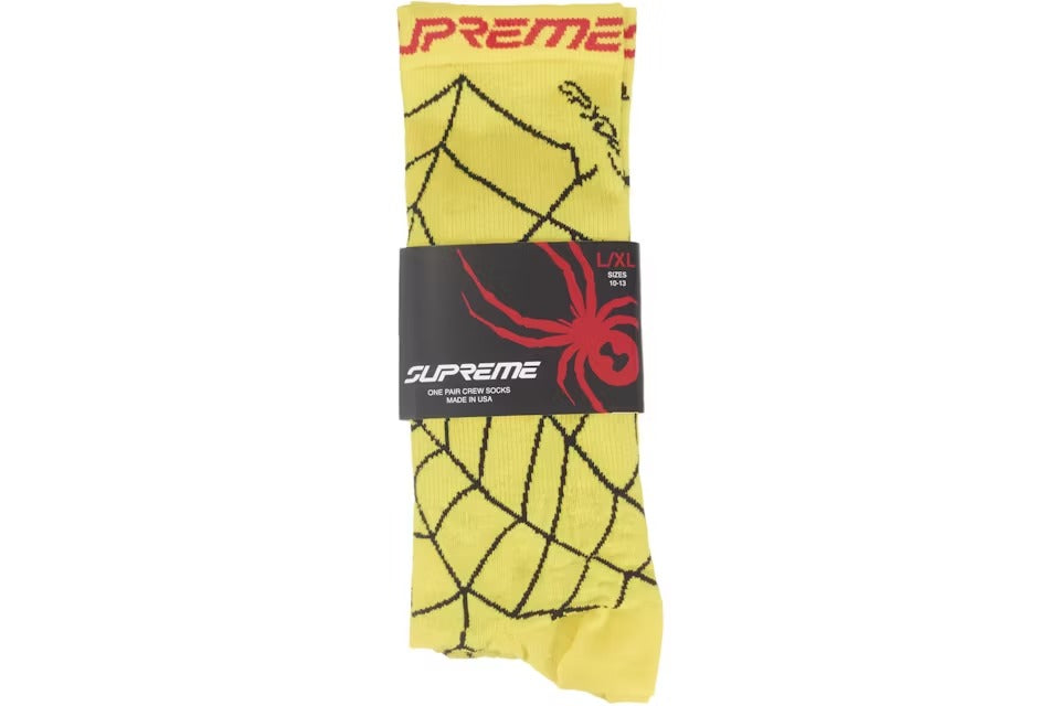 Supreme Spyder Crew Socks (1 Pack) Yellow