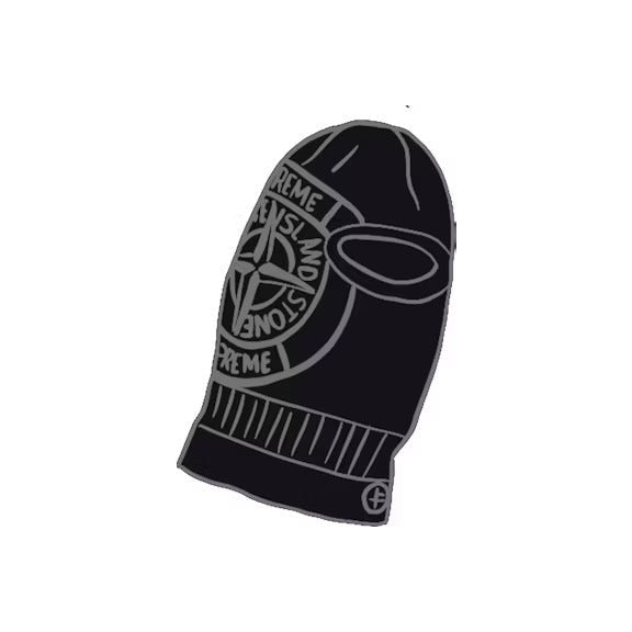 Supreme Stone Island Glow Knit Balaclava Black