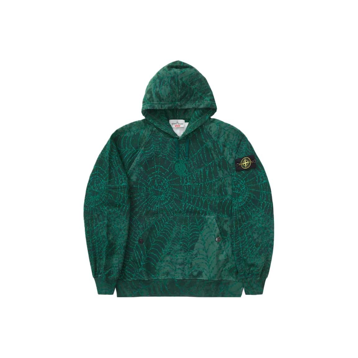 Supreme Stone Island Hooded Sweatshirt (FW23) Dark Green