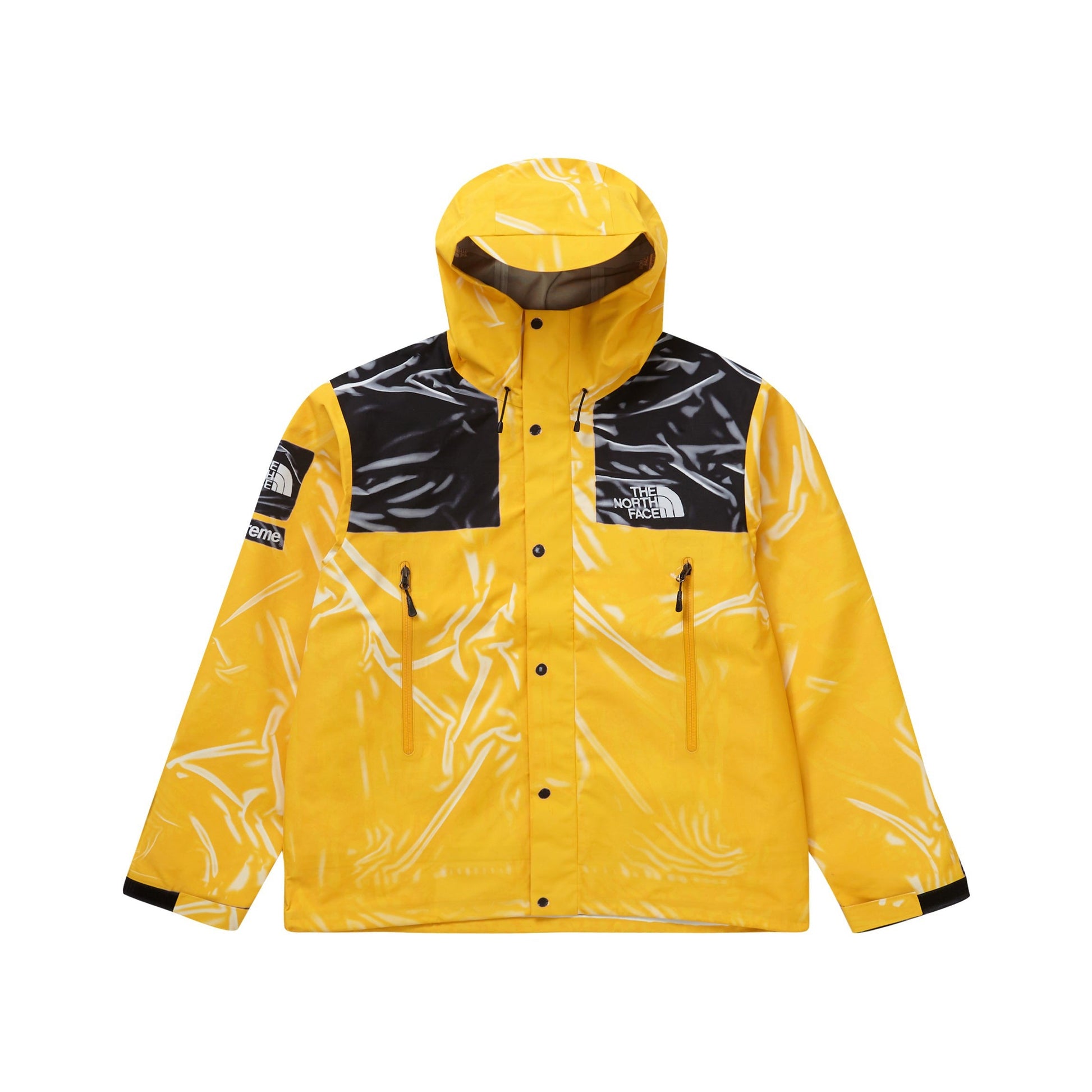 Supreme The North Face Printed Taped Seam Shell Trompe L'oeil Jacket Yellow