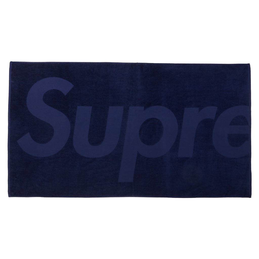 Supreme Tonal Logo Towel Navy