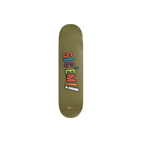 Supreme WTAPS Sic'em! Skateboard Deck Olive