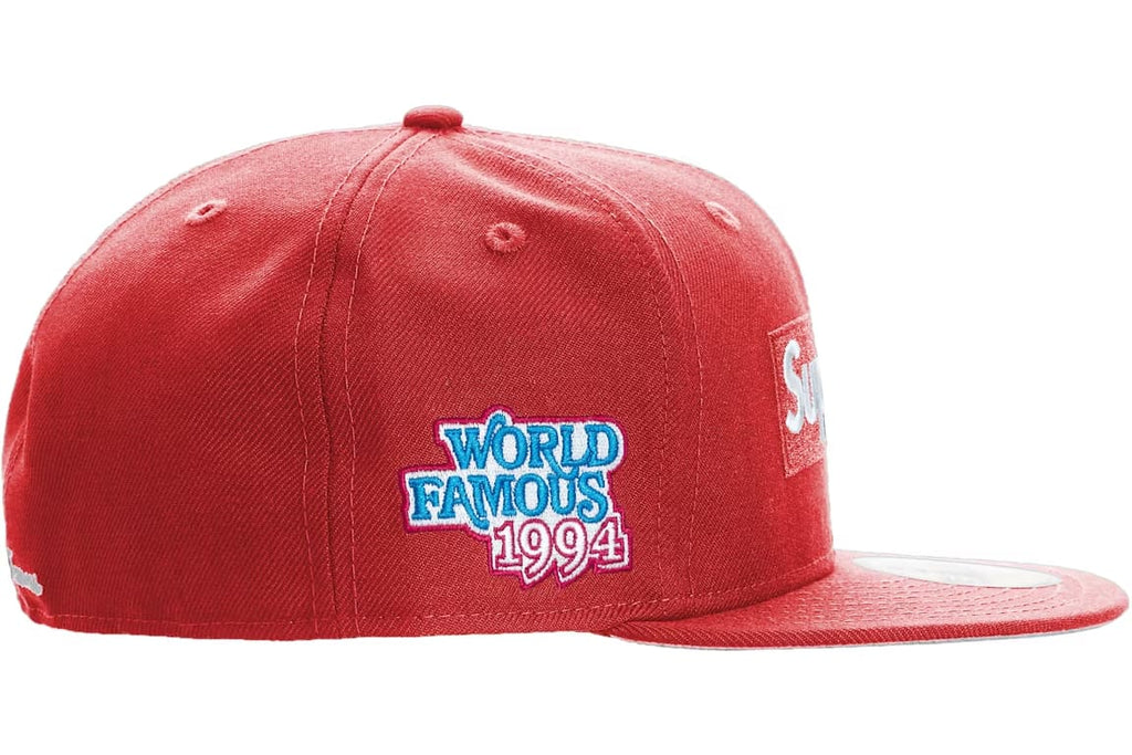 Supreme World Famous Box Logo New Era Cap Red