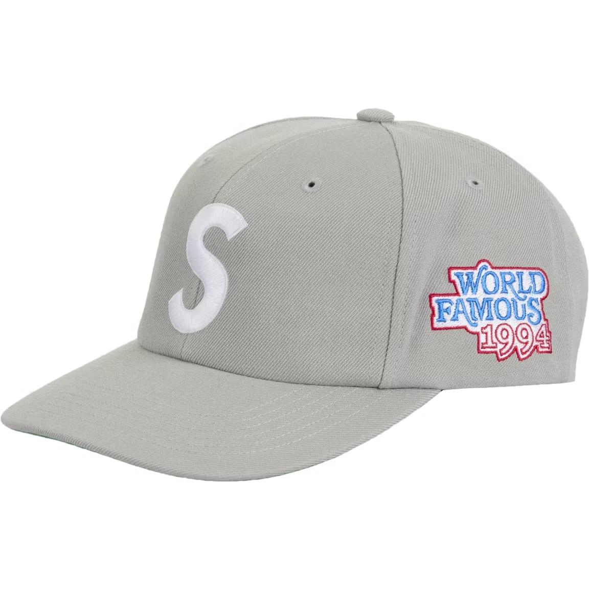 Supreme World Famous S Logo 6-Panel Grey
