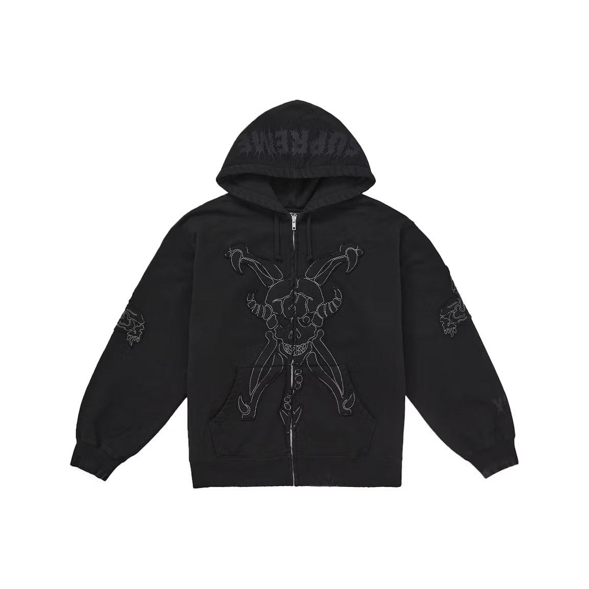 Supreme Y's by Yohji Yamamoto Zip Up Hooded Sweatshirt Black