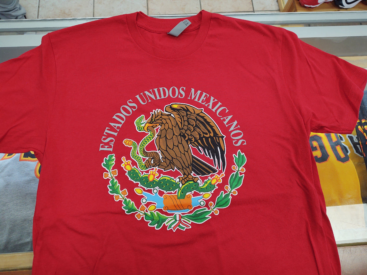 T-Shirts with Mexican Shield Printed with High Quality