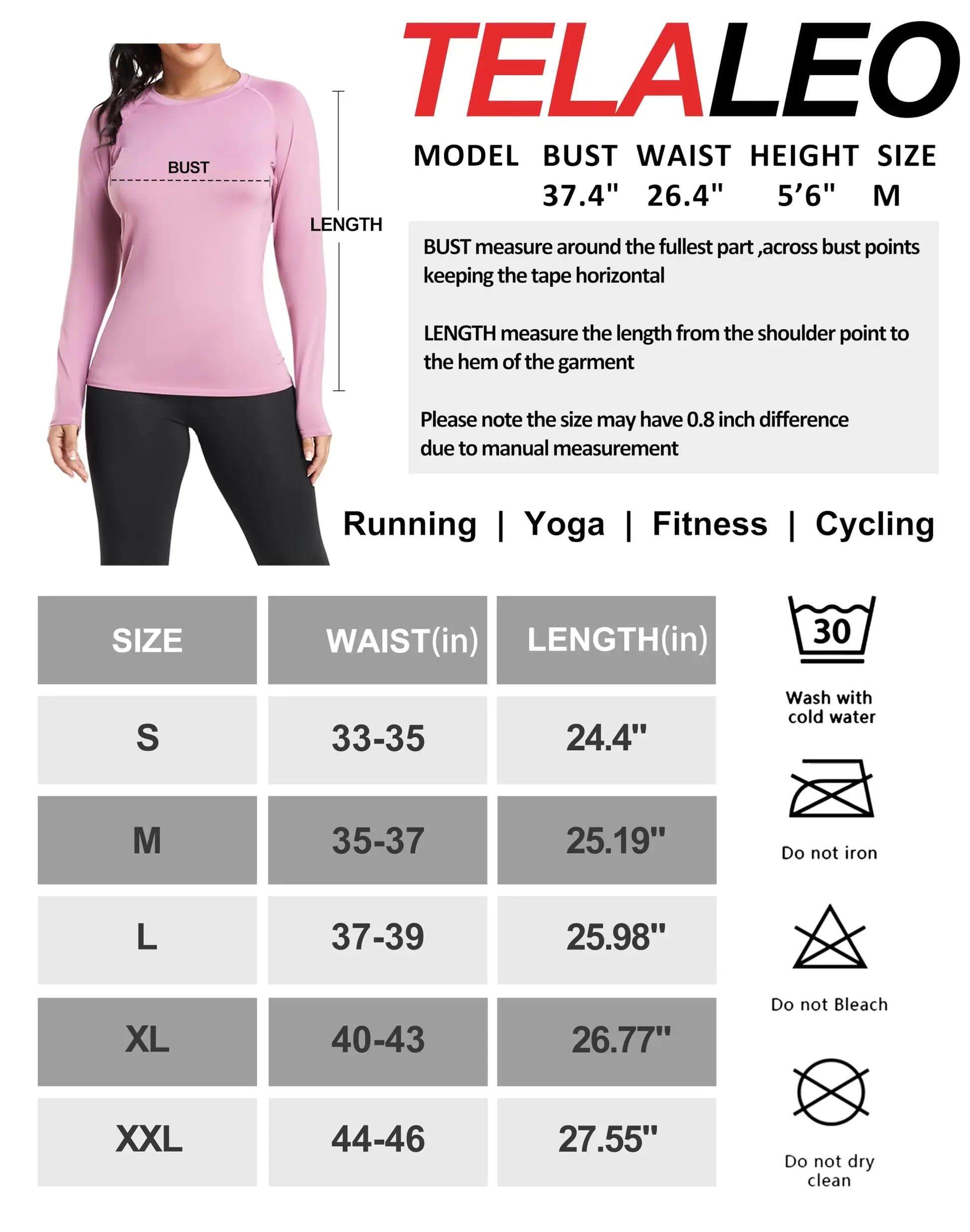 TELALEO 4 Pack Women's Compression Shirt Long Sleeve Performance Workout Baselayer Athletic Top Sports
