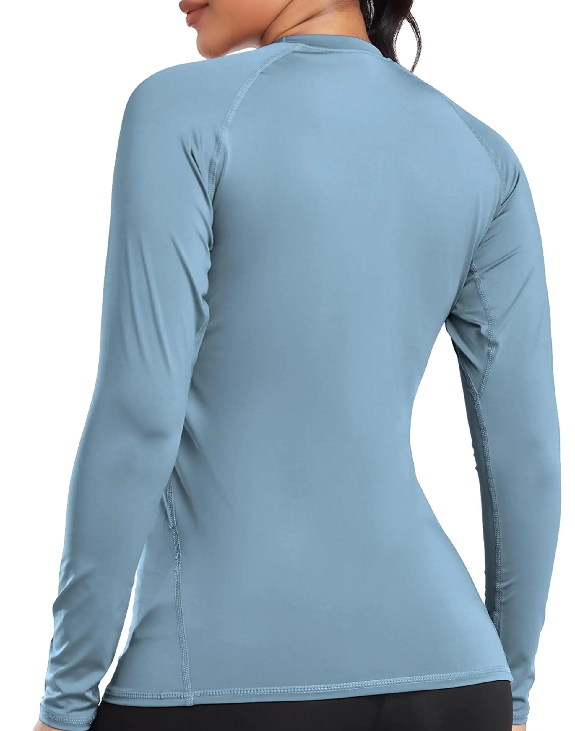 TELALEO 4 Pack Women's Compression Shirt Long Sleeve Performance Workout Baselayer Athletic Top Sports