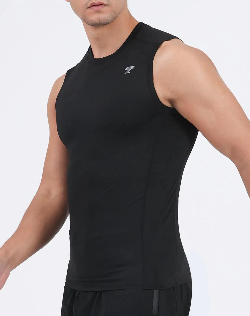 TELALEO 5 Pack Men's Athletic Compression Shirts - Sleeveless Workout Tank Top