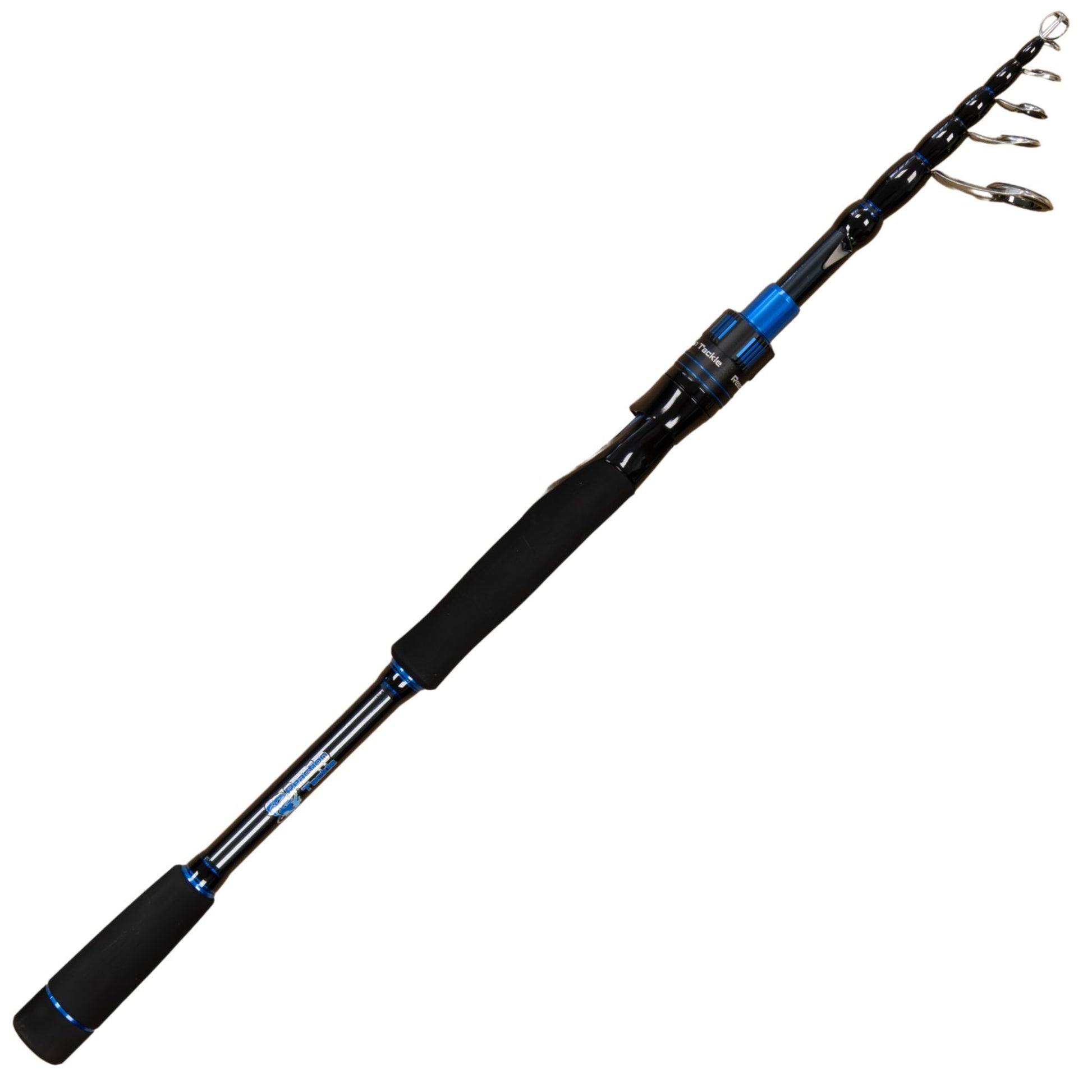 Reaction Tackle Telescopic Spinning Rod – Carbon Travel Fishing Rod – Collapsible Rod for Freshwater and Saltwater - NEW